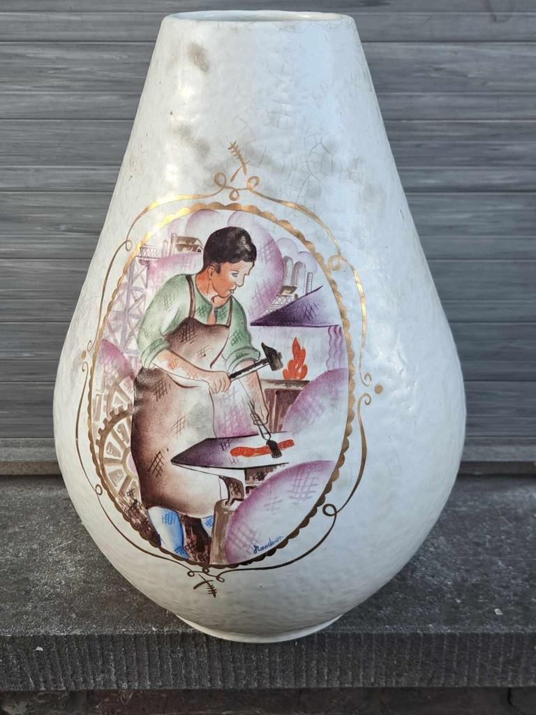 vase en saint ghislain louis randour, Antiek en Kunst, Ophalen of Verzenden