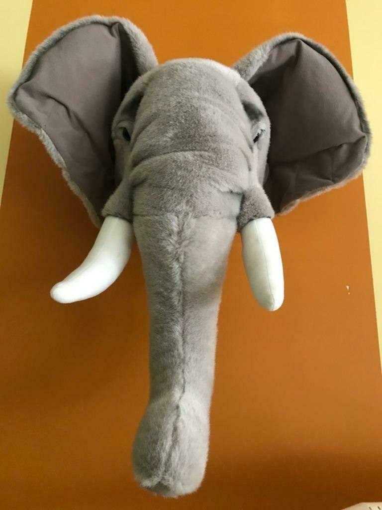 Bibib dierenkop - Olifant - 57 cm, Ophalen of Verzenden, Zo goed als nieuw, Wanddecoratie