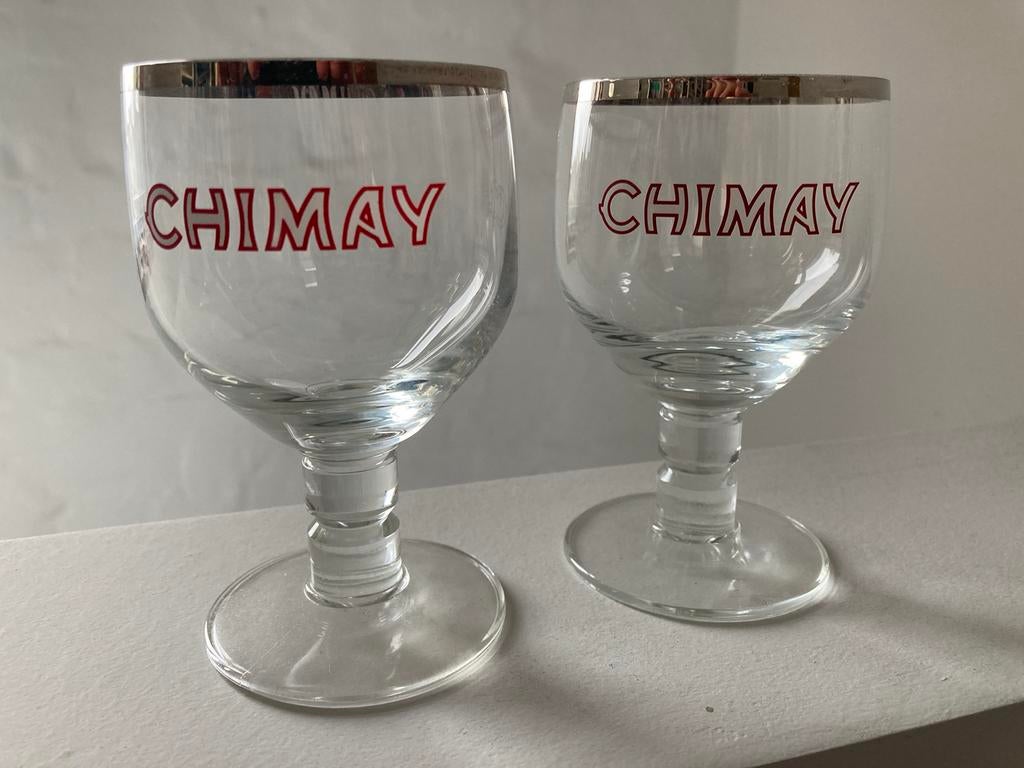 2 verres de dégustation de Chimay, Collections, Marques de bière, Enlèvement ou Envoi, Comme neuf