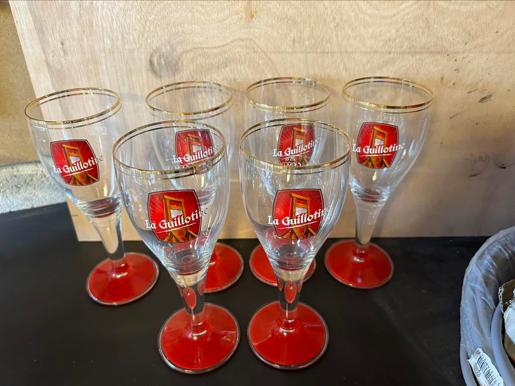 Lot de 6 verres LA GUILLOTINE 25cl, Zo goed als nieuw