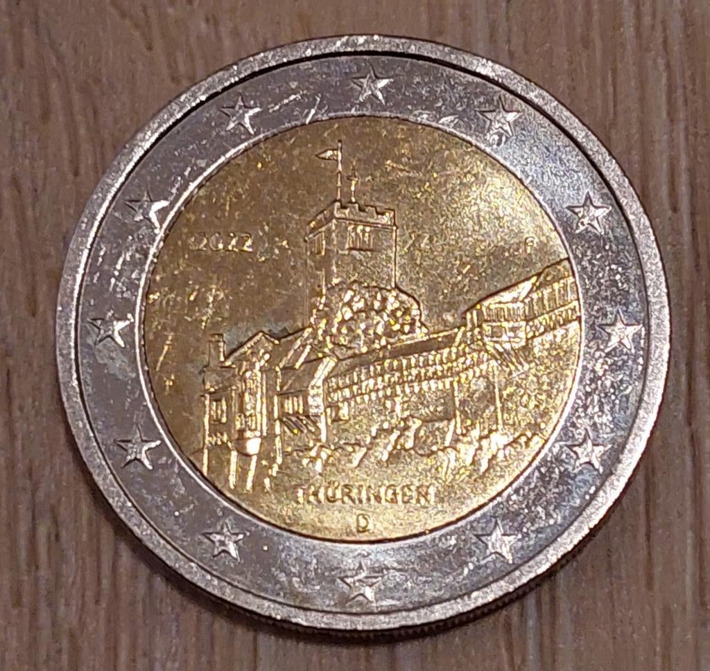 2 euro Duitsland 2022 Thuringen D 🇩🇪, Postzegels en Munten, Munten | Europa | Euromunten, Ophalen of Verzenden, Duitsland, 2 euro