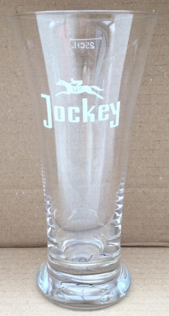 Bier brouwerij glas Jockey Cristal Alken Limburg 2ctl, Verzamelen, Ophalen of Verzenden, Zo goed als nieuw