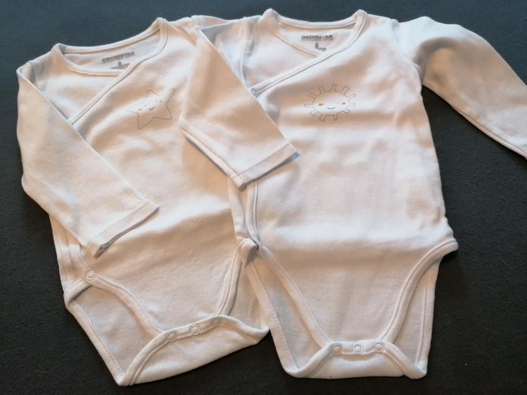 2 omslagrompertjes voor 6 maanden, Kinderen en Baby's, Babykleding | Maat 68, Nacht- of Onderkleding, Gebruikt, Jongetje of Meisje