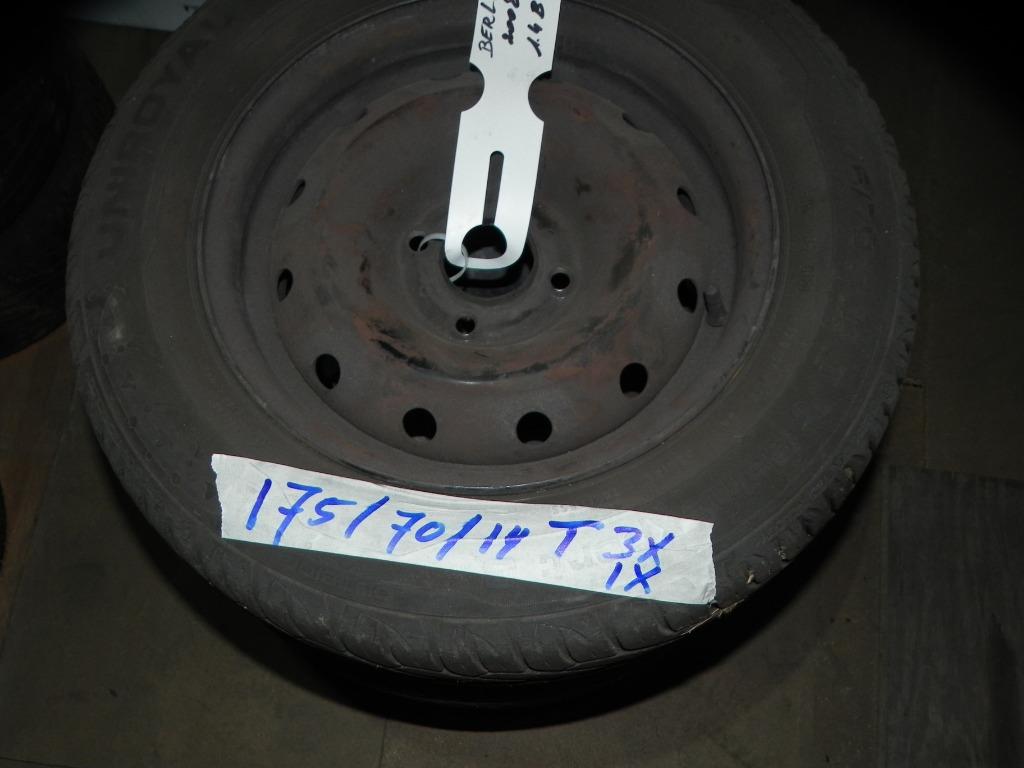 Banden + stalen velg  3x 175x70 R14 T Berlingo, Auto-onderdelen, Ophalen of Verzenden