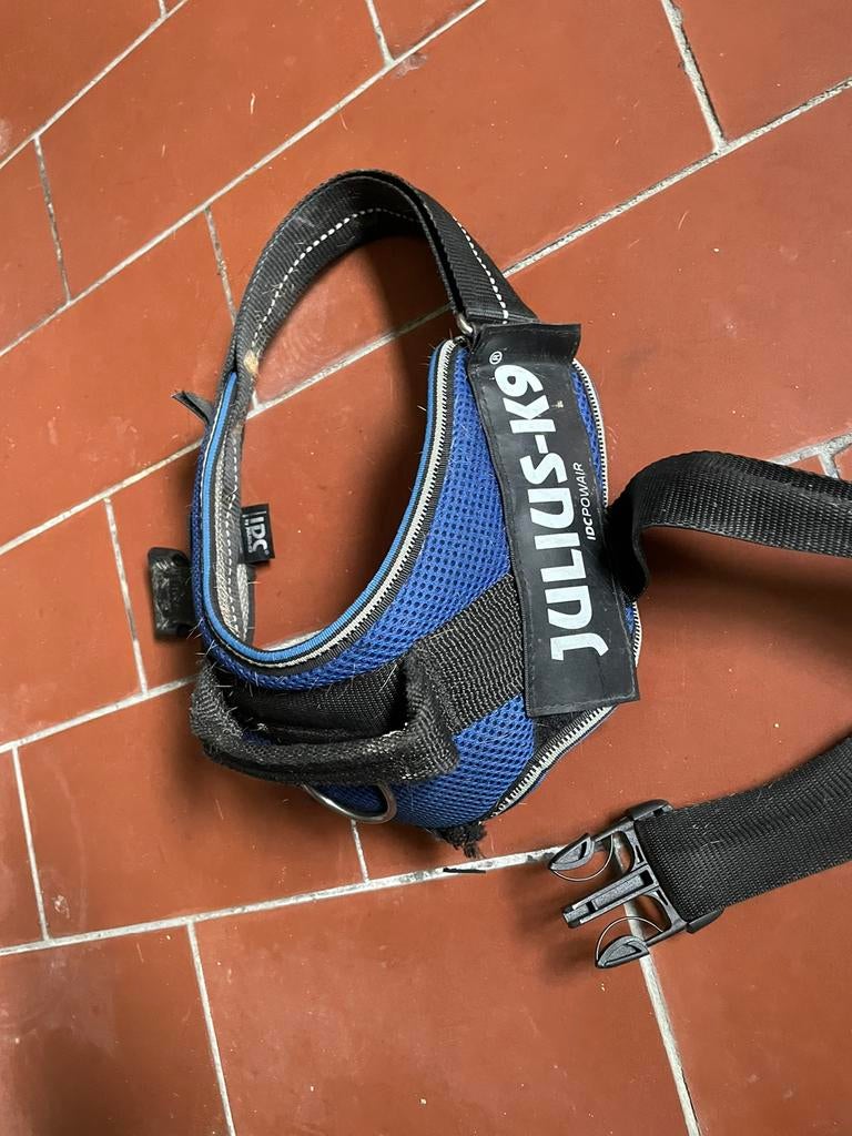 Julius K9 hondenriem L/1 blauw, Dieren en Toebehoren, Ophalen of Verzenden, Gebruikt