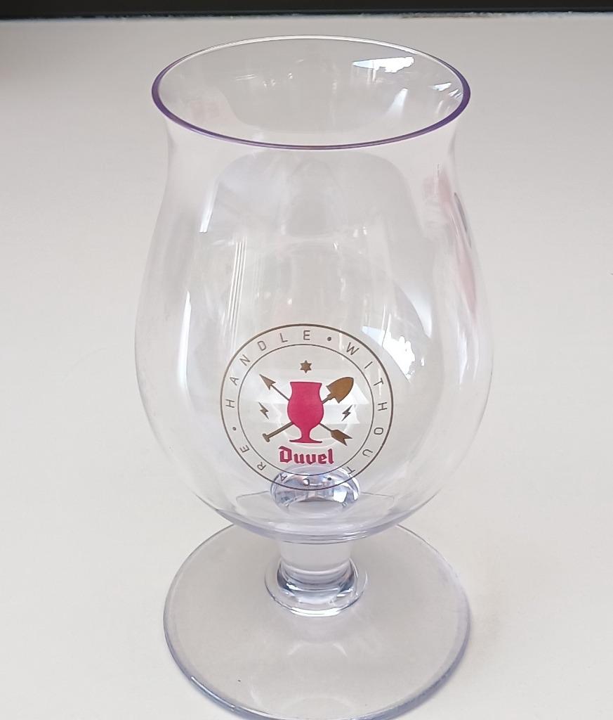 Plastic duvel glazen- Handle without care, Verzamelen, Ophalen, Duvel