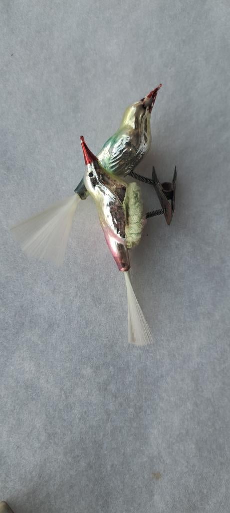 Duo oiseaux sur nid ornement Noël ancien, Enlèvement ou Envoi