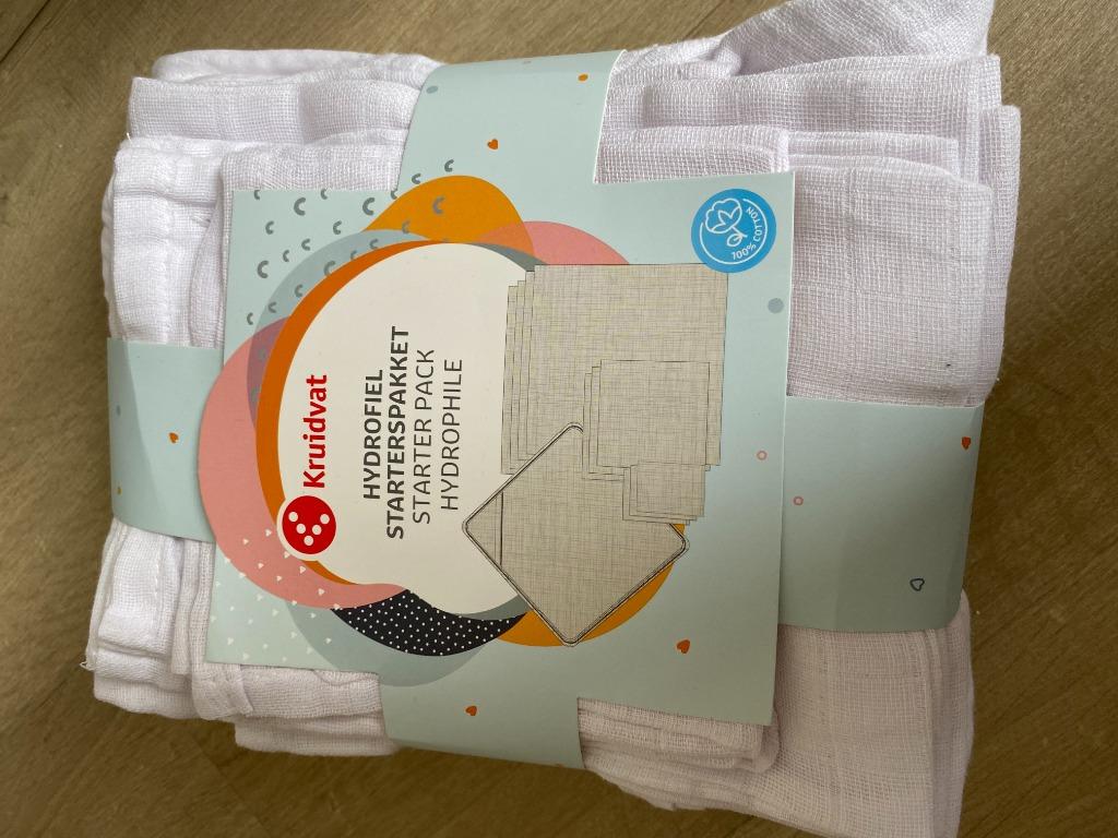 Starterspakket met tetradoeken en washandjes 11 stuks - NIEU, Kinderen en Baby's, Badjes en Verzorging, Ophalen of Verzenden, Nieuw