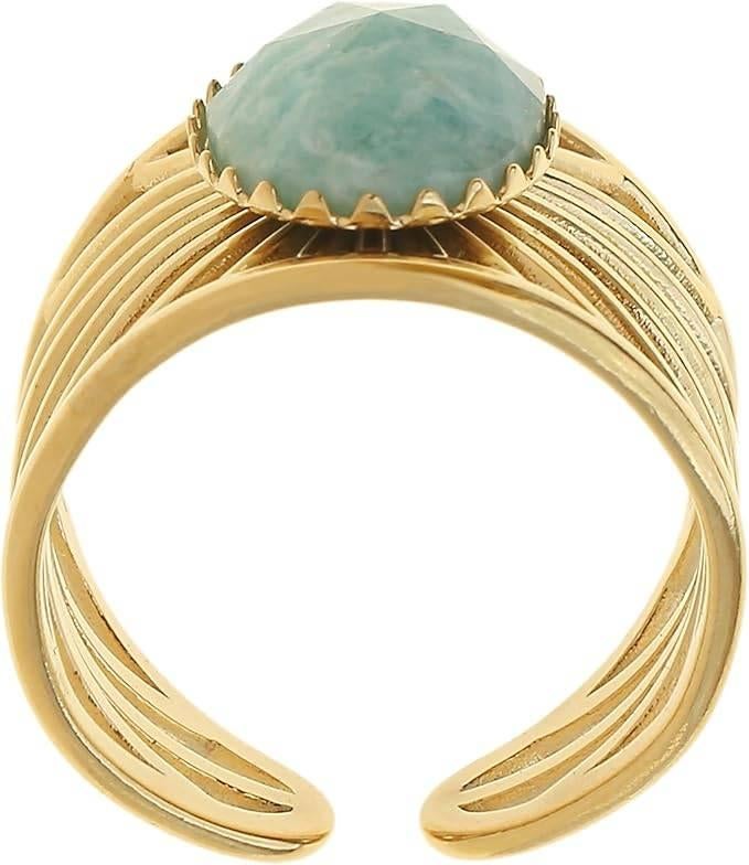 gouden damesring met edelsteen | GRATIS LEVERING, Bijoux, Sacs & Beauté, Bagues, Neuf, -, -, MADE BY NAMI