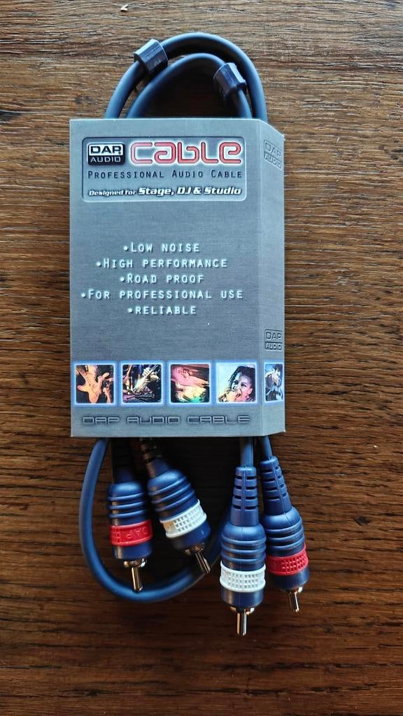 Dap Audio RCA Kabel 2x RCA Male naar 2x RCA Male 0,75m, Enlèvement, Neuf, Moins de 2 mètres, Câble coaxial