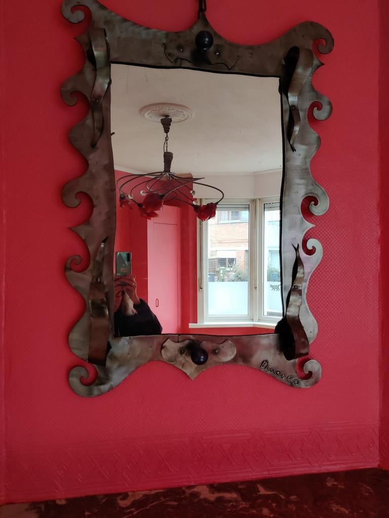 Spiegel - in prima staat - gekocht bij de blauwe poedel-gent, Antiek en Kunst, Ophalen