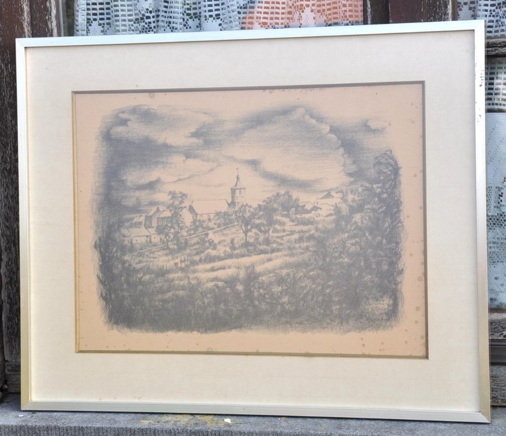lithographie de ben génaux Anderlues le chenoy, Enlèvement ou Envoi