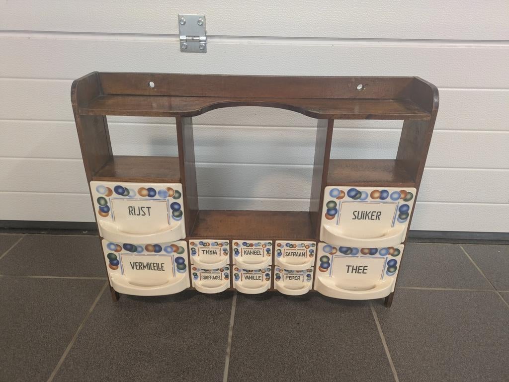Étagère de rangement avec boîtes en porcelaine, Enlèvement