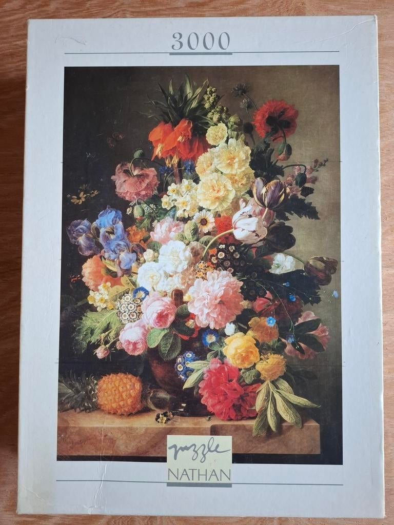 Puzzel Jeux Nathan - 3000 stuks - stilleven met bloemen, Hobby & Loisirs créatifs, Enlèvement ou Envoi