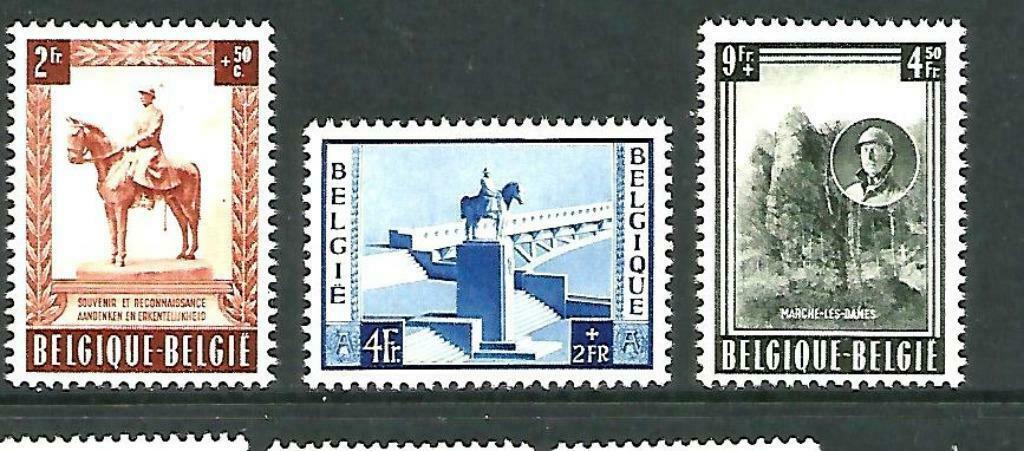 België 1954 20ste verj. Overlijden albert I OBP 938/940**, Postzegels en Munten, Postzegels | Europa | België, Koninklijk huis