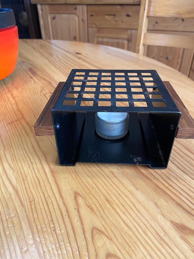 Retro schotelverwarmer, Ophalen
