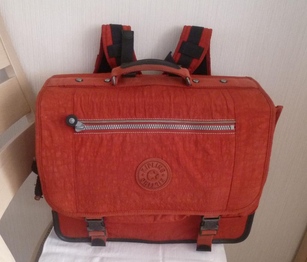 Kipling mallette 4 compartiments 9/15 ans + singe, Rouge, Enlèvement ou Envoi, 30 à 40 cm, Utilisé