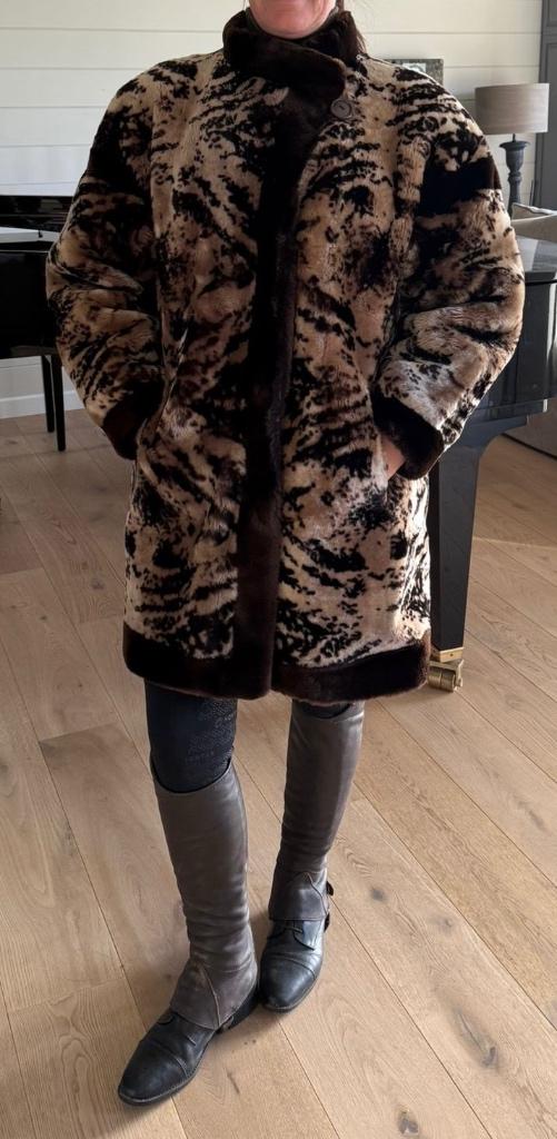 Pels mantel, Kleding | Dames, Ophalen of Verzenden, Zo goed als nieuw, Maat 42/44 (L), Overige kleuren