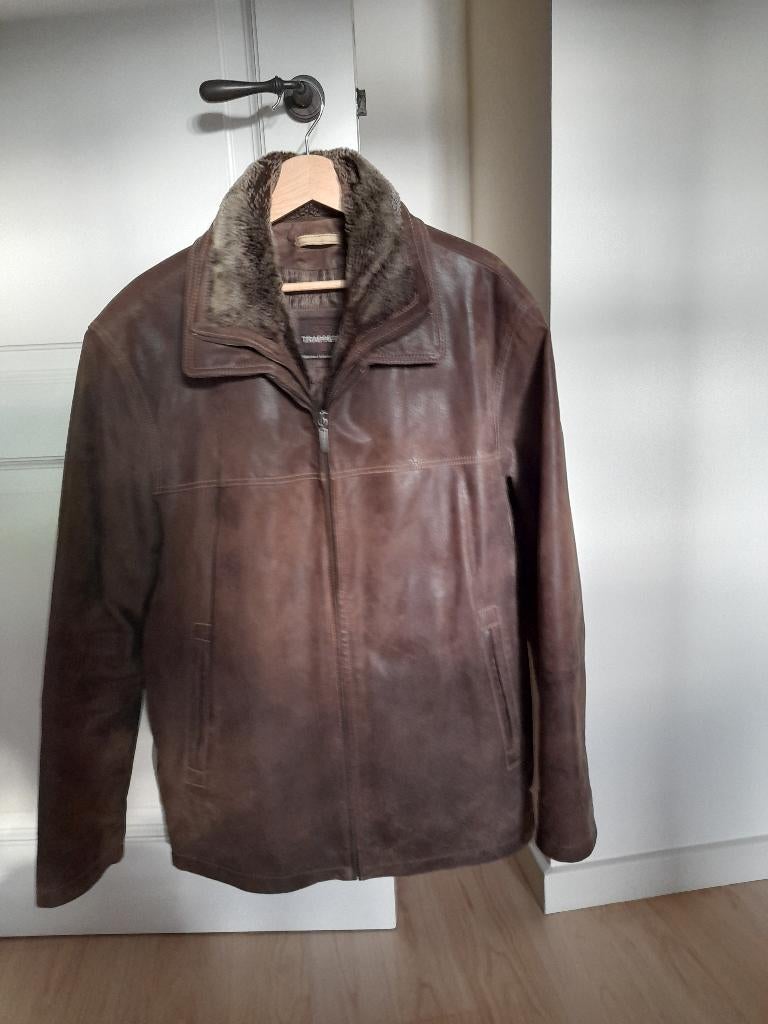 Leren jas maat 48, Enlèvement ou Envoi, Taille 48/50 (M), Brun