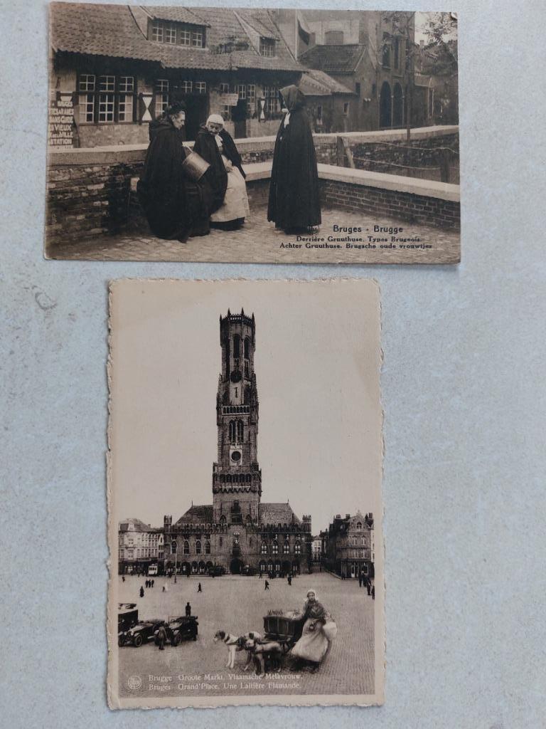 2 oude postkaarten van Brugge, Verzamelen, Postkaarten | België, Verzenden