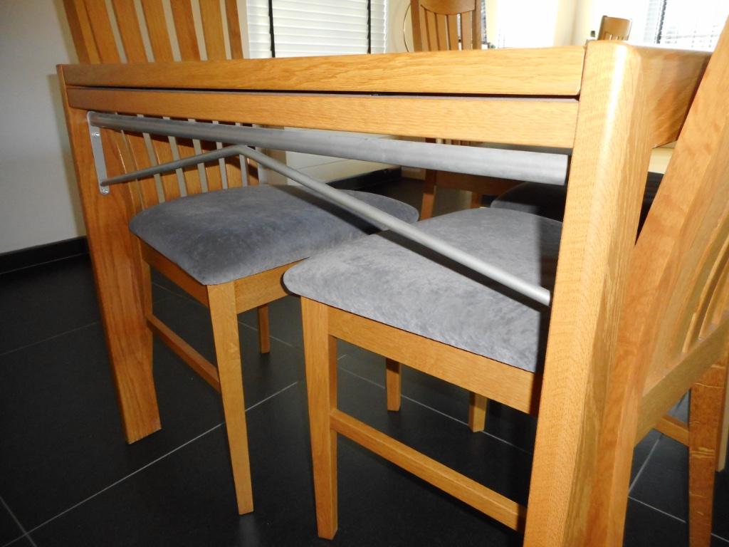 eettafel met stoelen en kasten, Huis en Inrichting, Tafels | Eettafels, Ophalen, Zo goed als nieuw, Vijf personen of meer