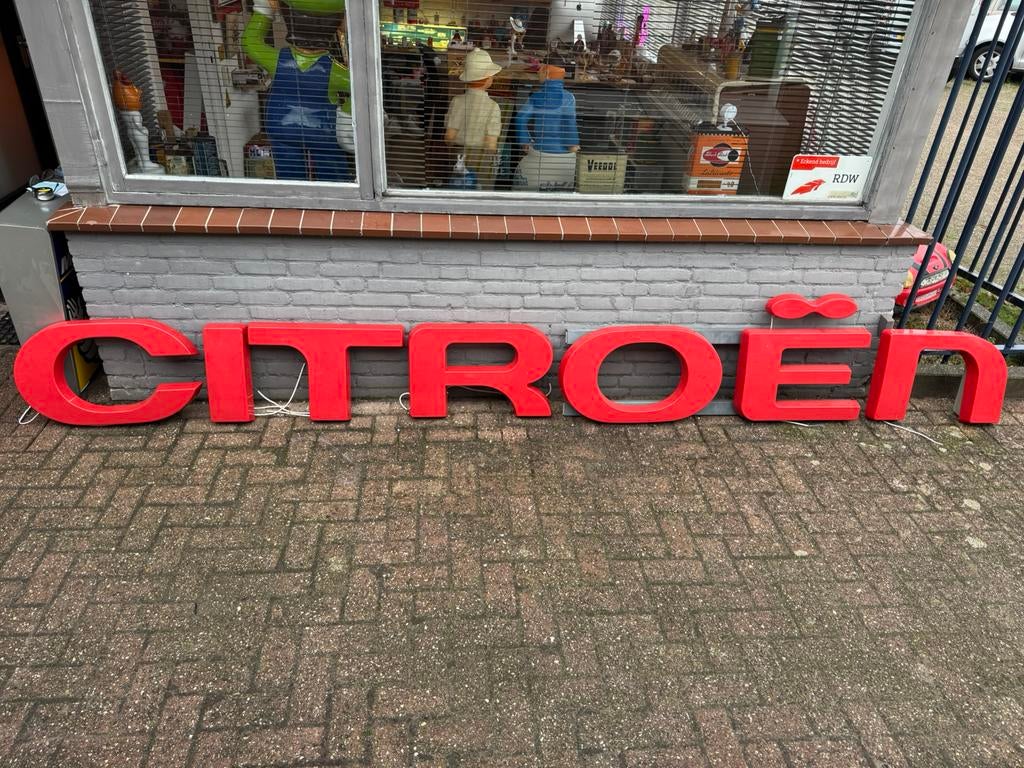 Citroen reclame letters / lichtbak, Ophalen, Gebruikt, Lichtbak of (neon) lamp