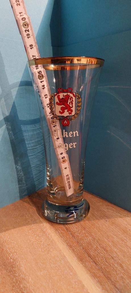 Zeldzame Engelse fluit Alken Lager ., Verzamelen, Biermerken, Ophalen of Verzenden, Gebruikt, Glas of Glazen, Overige merken