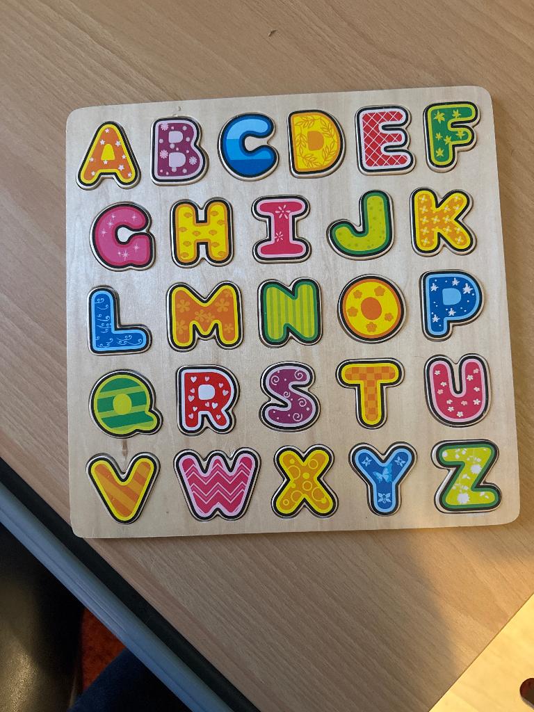Speelgoed letters alfabet hout, Ophalen of Verzenden, Zo goed als nieuw, Overige typen