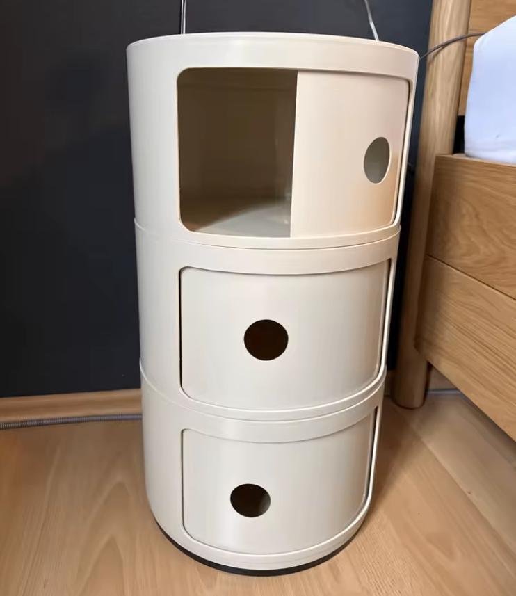 Table de chevet ronde – Design nordique modulable 58 cm, Neuf, 45 à 65 cm, 55 à 70 cm, Autres matériaux