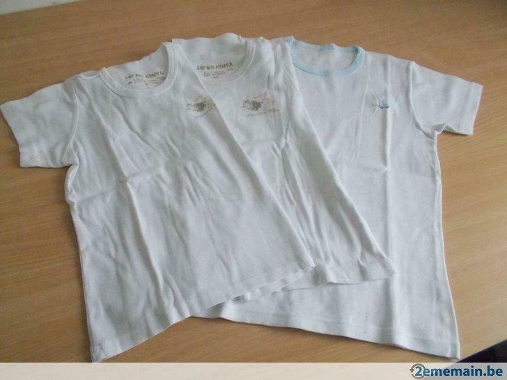 3 chemisettes blanches 10-12 ans, Ophalen, Gebruikt, Jongen, Nacht- of Onderkleding