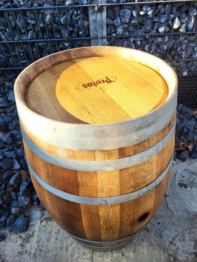 Tonneau à vin en chêne, tonneau à vin, demi-tonneau à vin, Jardin & Terrasse, 150 litres ou plus, Enlèvement, Comme neuf, Bois