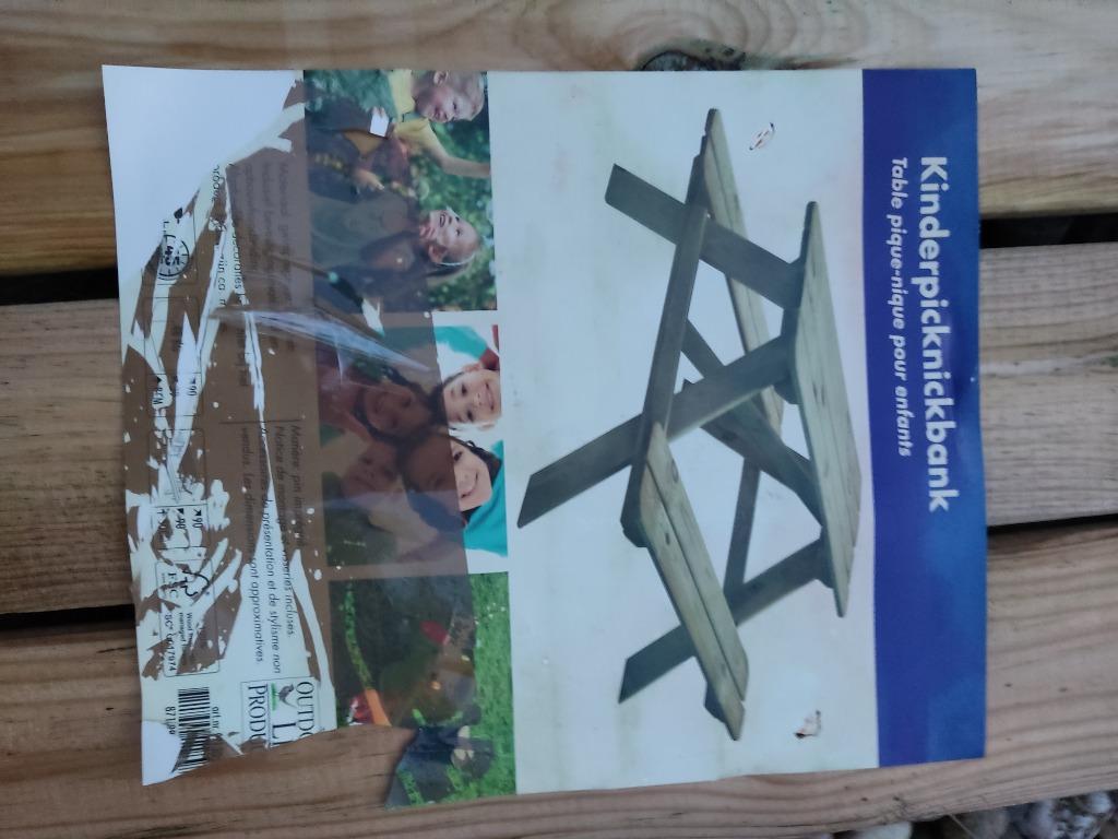 Table de pique-nique pour enfants, Enlèvement, Neuf