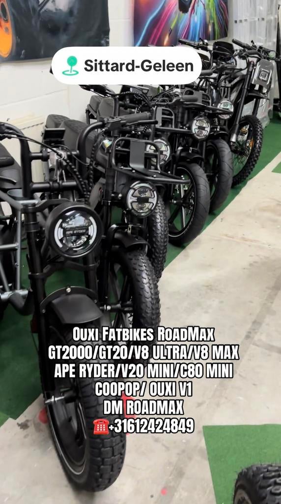 Nouveau Luxi Fatbike GT2000 GT20 V8 V20/C80 Mini V8 Max V20, Enlèvement ou Envoi, Neuf, 50 km par batterie ou plus, Autres marques