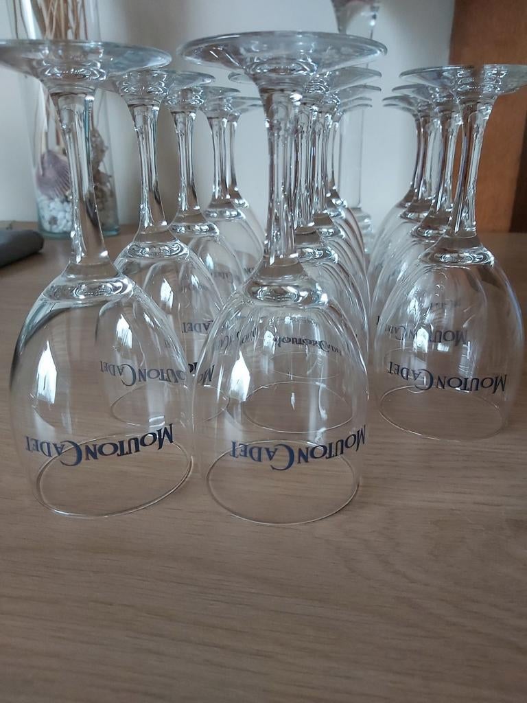 14 Mouton Cadet-glazen, Verzamelen, Ophalen of Verzenden, Zo goed als nieuw