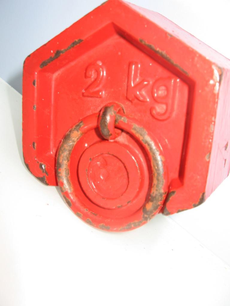 Gros poids en fonte : 1 x 2 kg de couleur rouge, Enlèvement