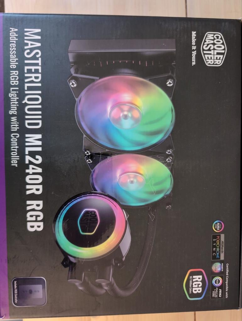 Master liquid ml240 rgb, Enlèvement ou Envoi, Comme neuf, Refroidisseur ordinateur à air