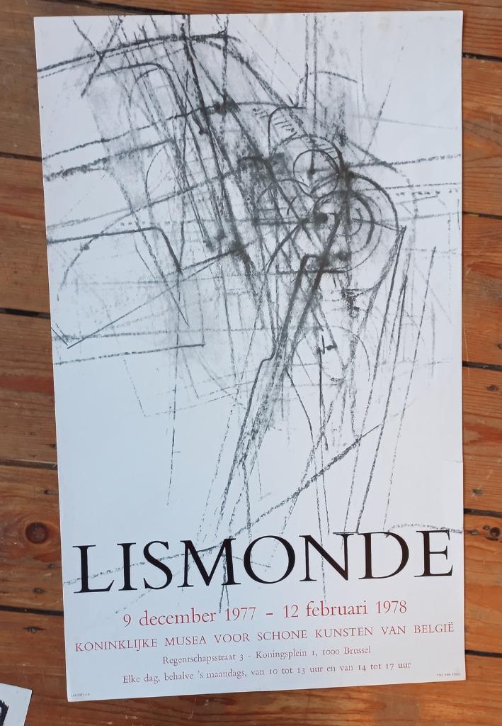 affiche Lismonde Museum voor Schone Kunsten Brussel 1977, Antiek en Kunst, Ophalen of Verzenden