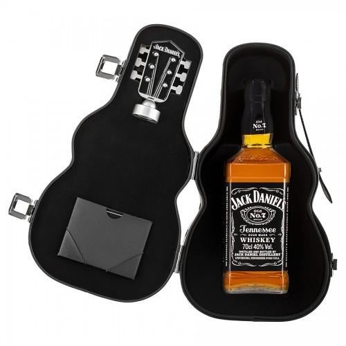 Jack daniels 0.7 l in gitaarkoffertje collector item new, Ophalen of Verzenden, Nieuw