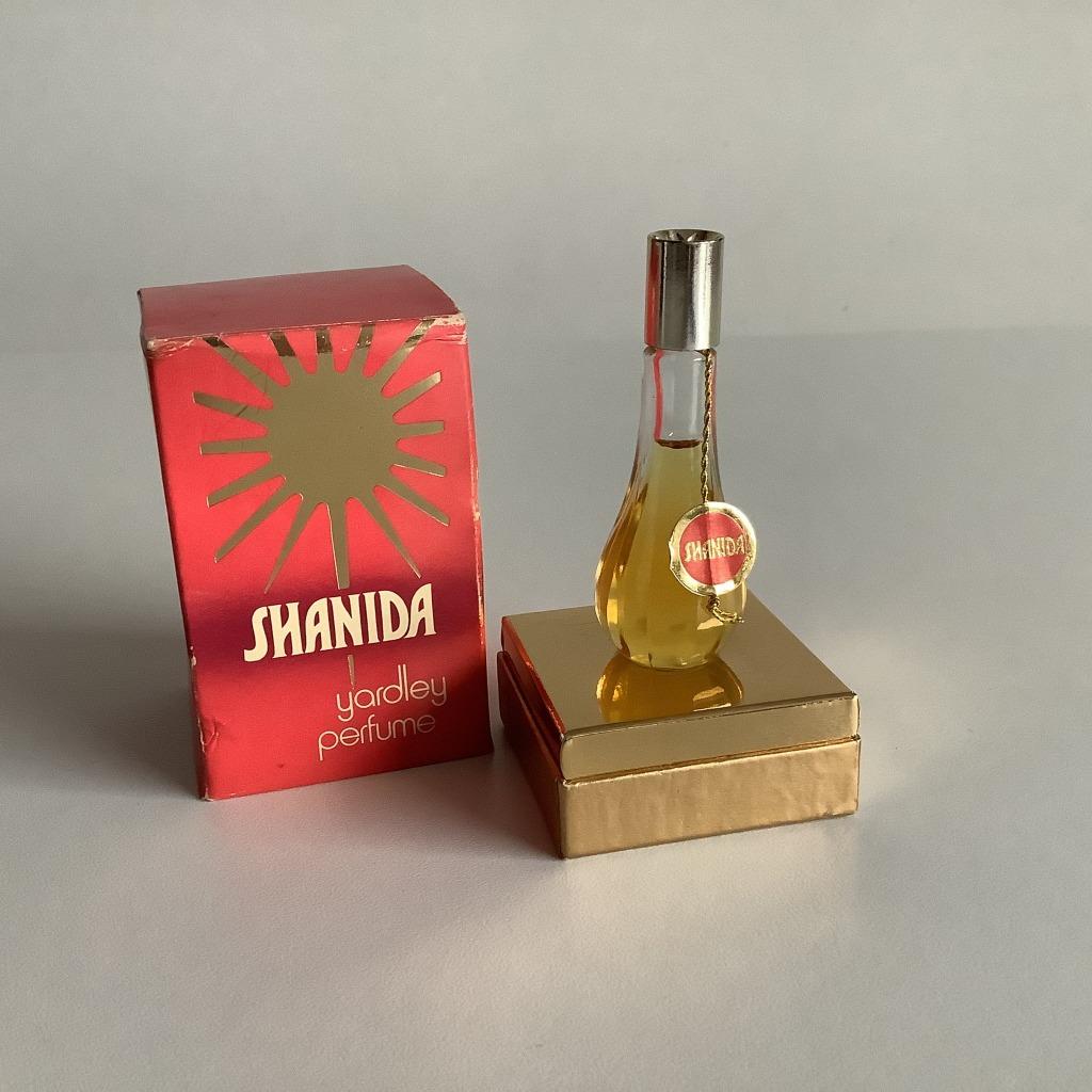 ancienne bouteille de parfum miniature Yardley Shanida, Collections, Enlèvement ou Envoi, Comme neuf, Miniature, Plein