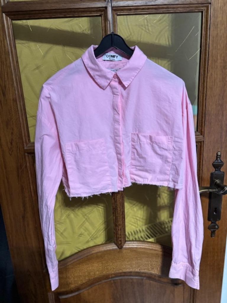 Roze bolero-shirt Bershka maat XS, Ophalen, Bershka, Zo goed als nieuw, Roze