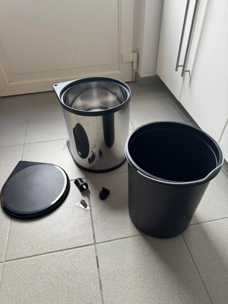 Hailo Poubelle encastrable 15 l - Corps inox, Enlèvement, Comme neuf