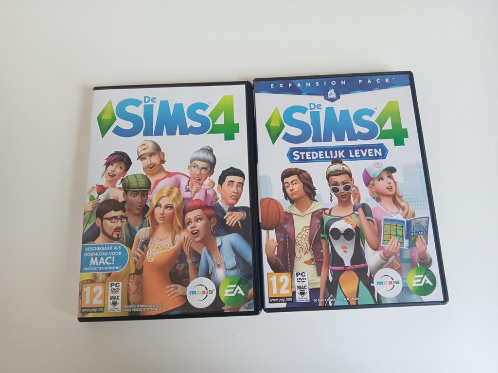 de sims 4 met 1 uitbreiding, Ophalen of Verzenden, Gebruikt