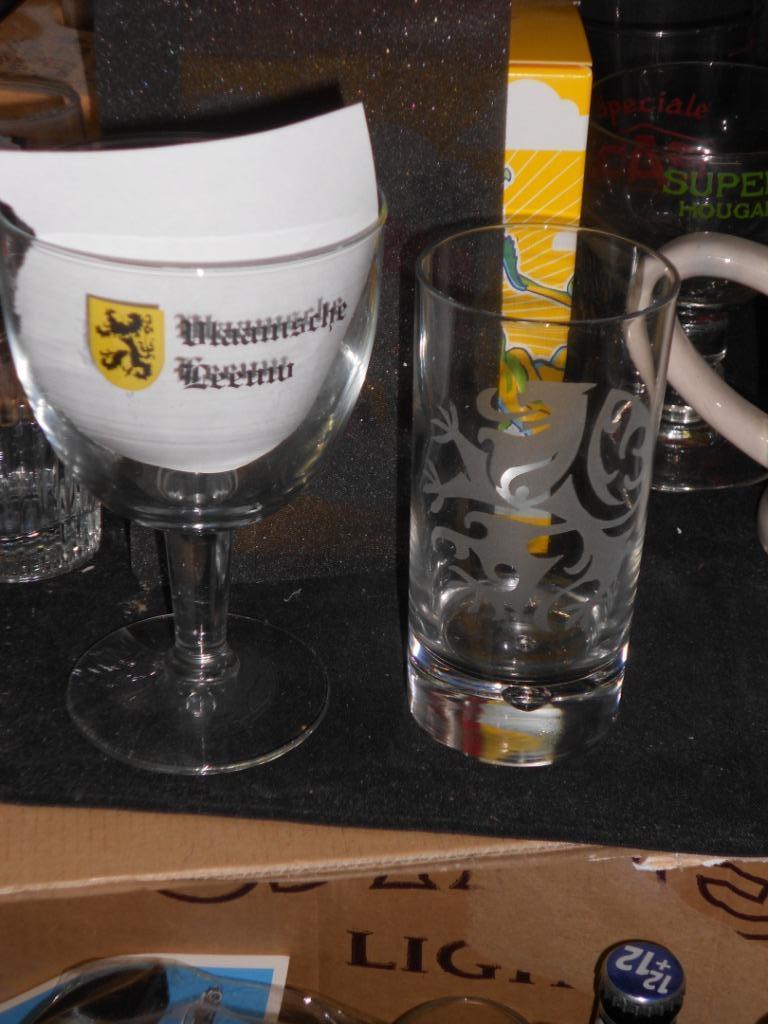 Bierglazen.Vlaamsche Leeuw, Collections, Marques de bière, Enlèvement ou Envoi, Comme neuf, Verre ou Verres, Leeuw