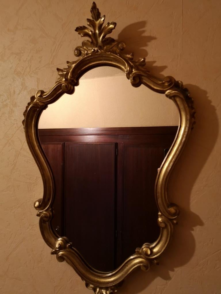 Miroir baroque doré, exemplaire numéroté, Enlèvement