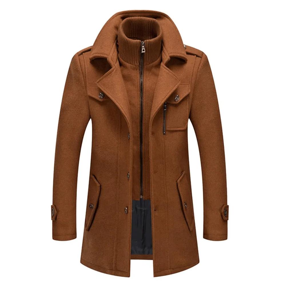 Herenjas nieuw bruine mantel, Kleding | Heren, Jassen | Winter, Ophalen, Andere, Bruin, Overige maten