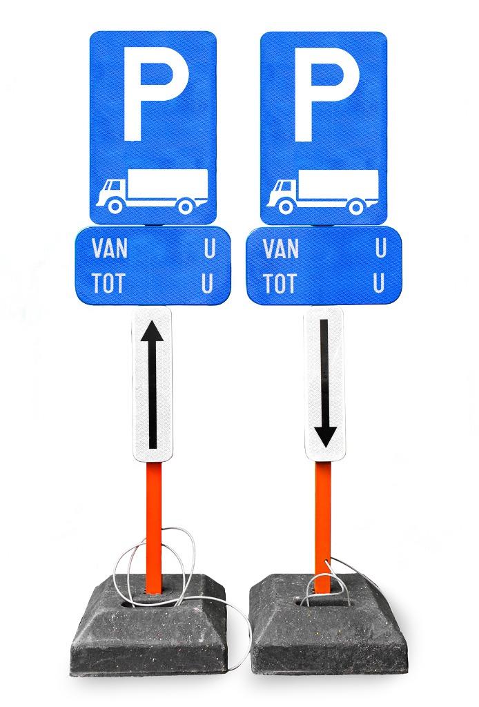 E9c parkeerborden te huur, Doe-het-zelf en Bouw, Ophalen of Verzenden, Zo goed als nieuw