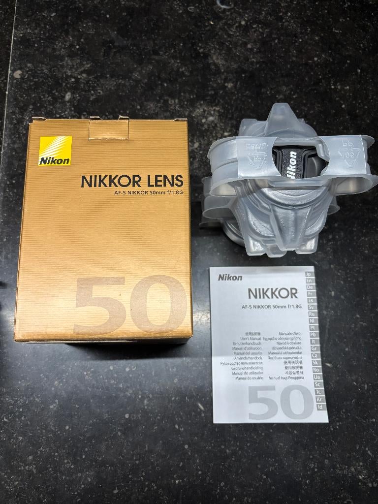 Nikon Nikkor 50mm F1,8 lens, Enlèvement ou Envoi, Comme neuf, Lentille standard