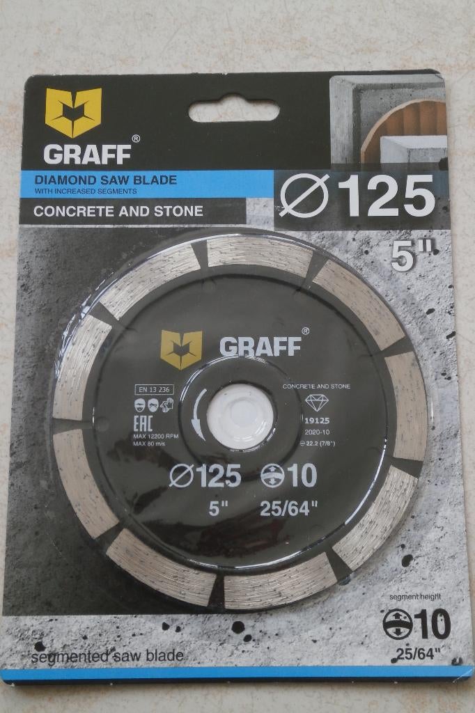 disque diamant de 125 mm convient à la coupe du béton, Enlèvement ou Envoi