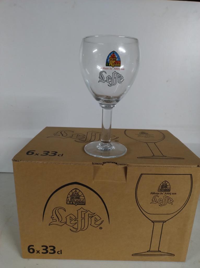 Lot van 6 Leffe 33cl bierglazen, Ophalen of Verzenden, Nieuw, Leffe