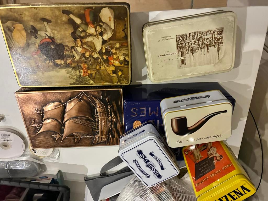 Blikken dozen zeven stuks, Huis en Inrichting, Ophalen, Zo goed als nieuw